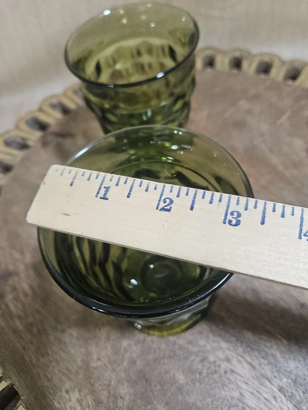 2 Indiana Whitehall Colony Vintage Glass Footed Tumblers